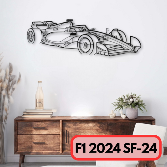 Décoration murale métal F1 2024 SF-24 Angle latéral